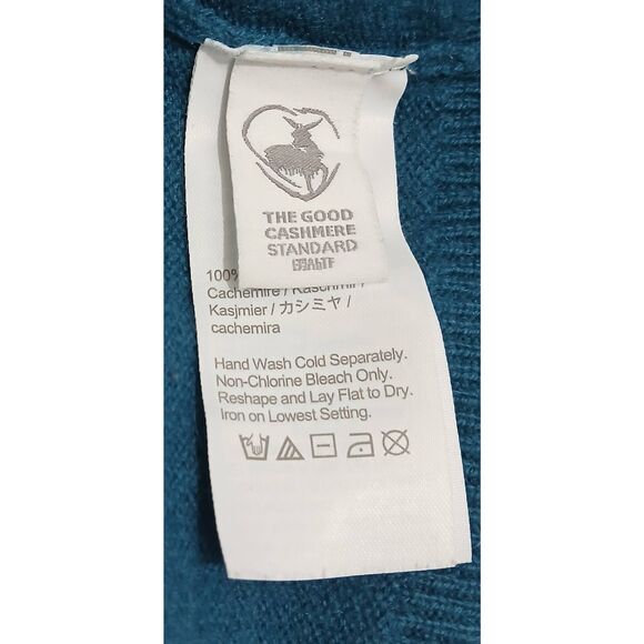 J crew womens small good cashmere standard teal blue sweater 100% cashmere - Picture 2 of 7